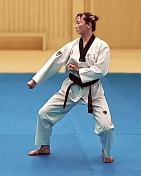 Geodeureo-arae-makgi, Augmented Low Block (shuffle forward)
