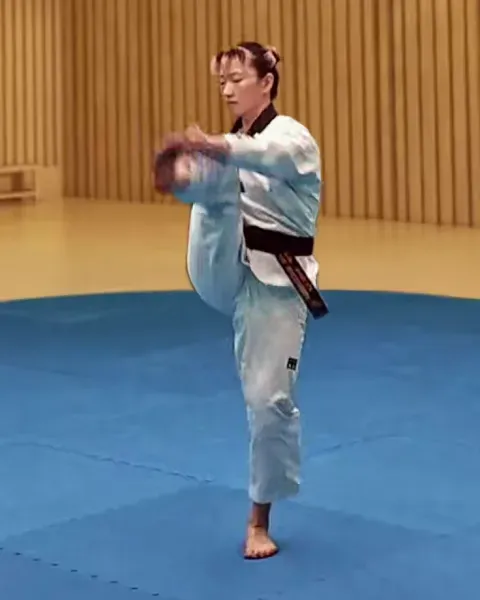 Ttwieo-pyojeok-chagi, Jumping Spinning Target Kick (360°)