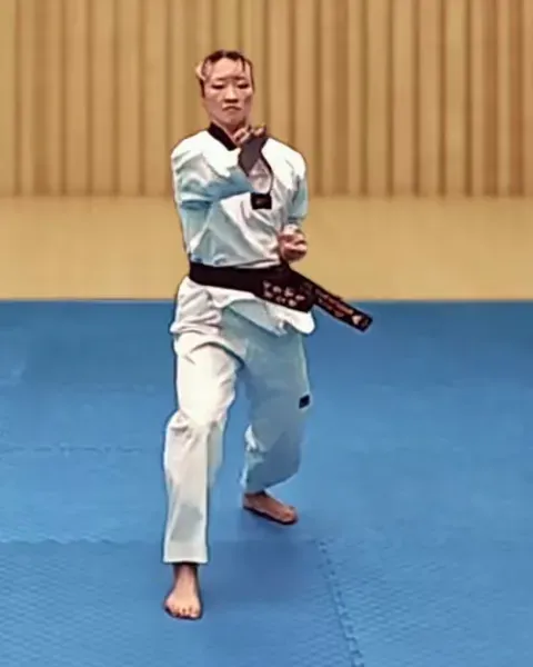 Sonnal-an-chigi, Inward Knifehand Strike (palm up, neck-height)