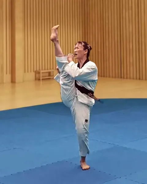 Ttwieo-ap-chagi, Jump Front Kick (right)