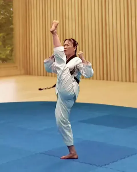 Dubaldangseong-ap-chagi, Jump Front Kick (double)