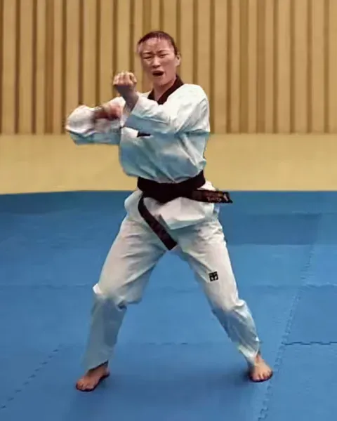 Danggyeo-deungjumeok-teok-chigi, Pulling Backfist Jaw Strike