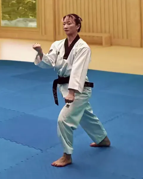 Gawi-makgi, Scissors Block (right arm high)