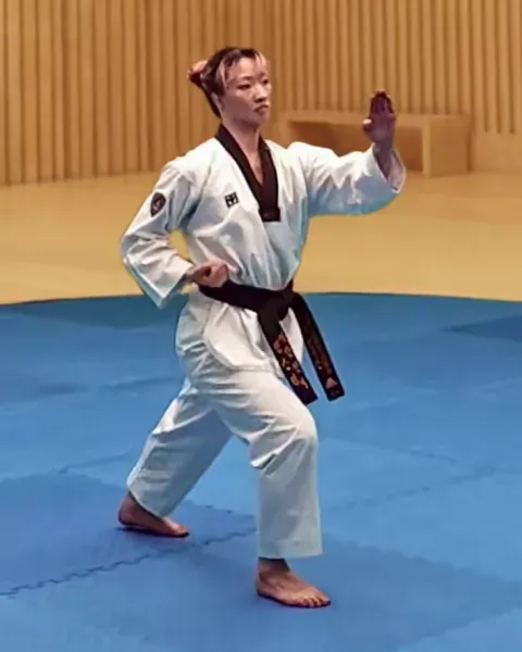 Sonnal-eolgul-biteureo-makgi, Knifehand High Twist Block